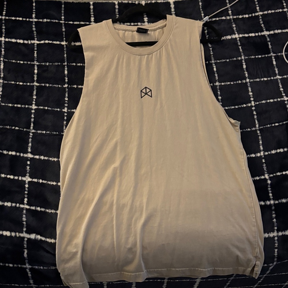 Men's Beige Tank Top